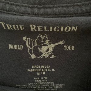 True religion used t shirt. Color blue and silver